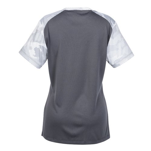 Additional Image 1 - a back view of a grey and white shirt