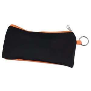 Additional Image 1 - a black pouch with orange trim