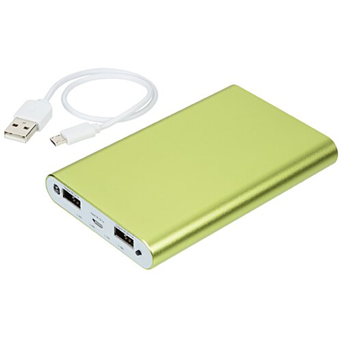 Additional Image 5 - a green power bank with a white cord
