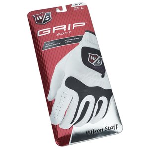Additional Image 1 - a red and white package with a black and white glove on it