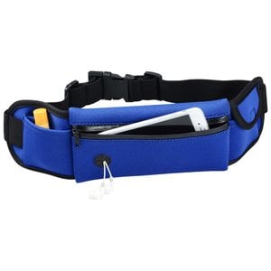 Additional Image 2 - a blue waist bag with a black strap