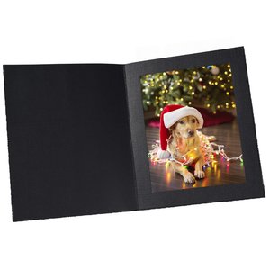 Additional Image 1 - a black photo album with a picture of a dog in a santa hat