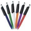 a group of pens with black caps