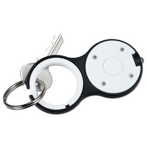 Additional Image 1 - a black and white key chain