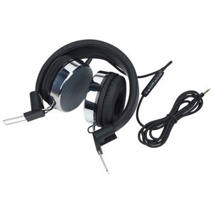 Additional Image 1 - a black headphones with a cord