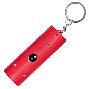Additional Image 1 - a red key chain with a black button