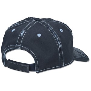 Additional Image 1 - a black hat with white stitching