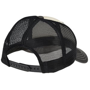 Additional Image 1 - a black hat with a mesh back