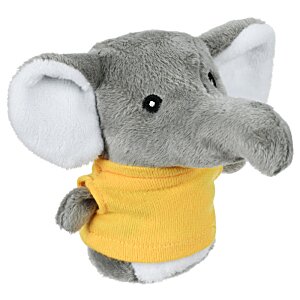 Additional Image 1 - a stuffed elephant toy with a yellow shirt
