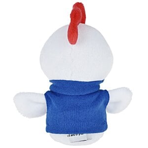 Additional Image 1 - a white stuffed animal with a red head and blue shirt
