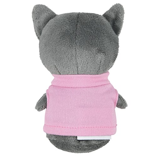 Additional Image 1 - a grey stuffed animal wearing a pink shirt