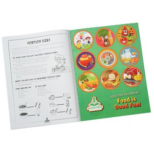 Additional Image 1 - a green and white book with stickers