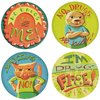 Additional Image 1 - a group of round labels with cartoon characters