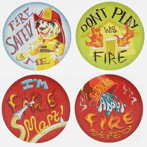 Additional Image 1 - a group of round colorful labels