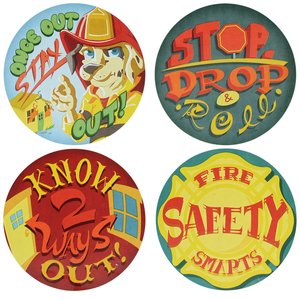 Additional Image 1 - a group of round stickers with different colors