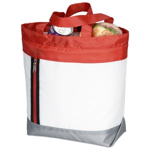 Additional Image 1 - a white and red bag with red handles
