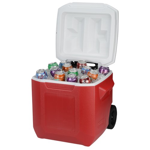 Additional Image 2 - a red cooler with a white lid
