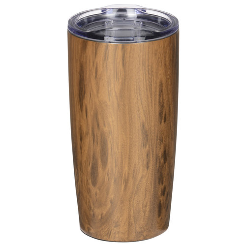 Additional Image 1 - a wood cup with a silver lid