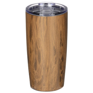 Additional Image 1 - a wood cup with a silver lid
