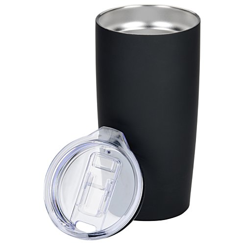 Additional Image 1 - a black tumbler with a lid