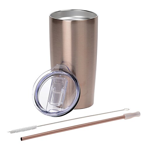Additional Image 1 - a silver cup and straw