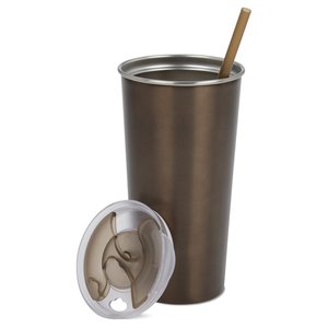 Additional Image 1 - a brown cup with a straw