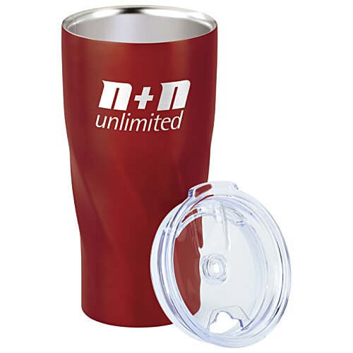 Additional Image 1 - a red tumbler with a lid