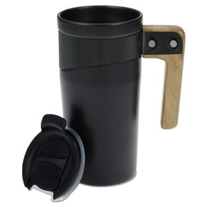 Additional Image 1 - a black coffee mug with a handle
