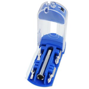 Additional Image 2 - a blue and clear pencil sharpener
