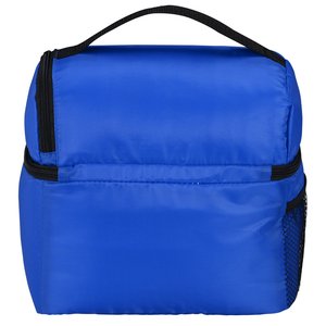 Additional Image 2 - a blue lunch bag with a black handle