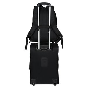 Additional Image 5 - a black luggage bag with silver straps