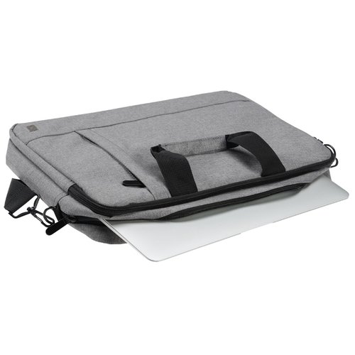 Additional Image 3 - a grey briefcase with black handles