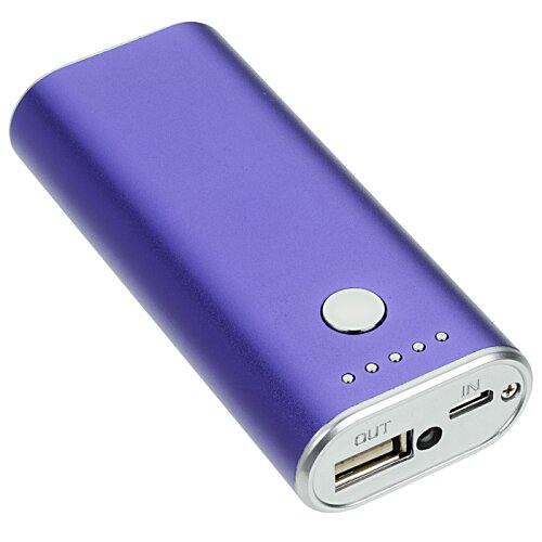 Additional Image 1 - a purple power bank with a white circle