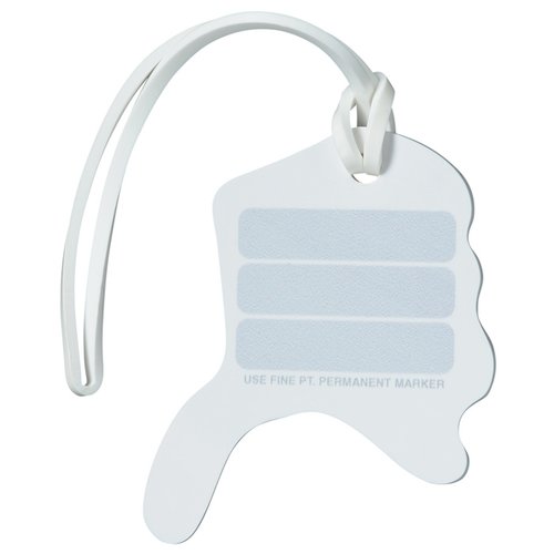 Additional Image 3 - a white tag with a white strap