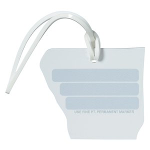 Additional Image 2 - a white tag with a white cord