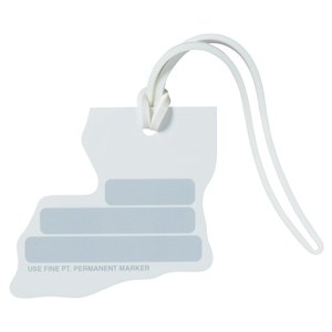 Additional Image 1 - a white tag with a string
