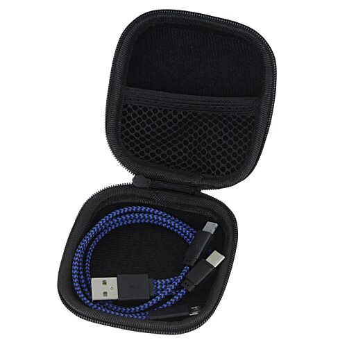 Additional Image 1 - a black case with a blue cord inside