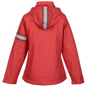 Additional Image 2 - a red jacket with a white stripe