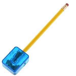 Additional Image 2 - a pencil with a blue plastic block