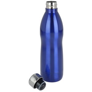 Additional Image 1 - a blue water bottle with a cap