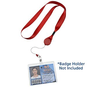 Additional Image 2 - a red lanyard with a badge on it
