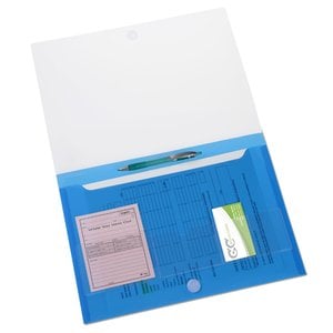 Additional Image 1 - a blue folder with a white cover