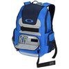 a blue and black backpack