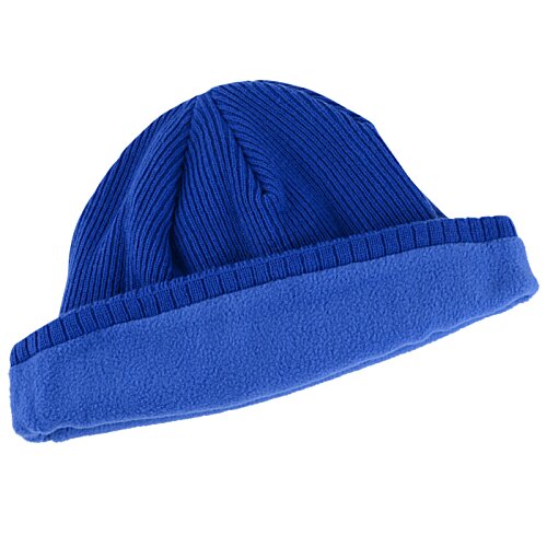 Additional Image 2 - a blue knit hat on a white background