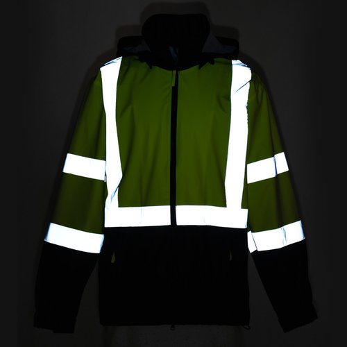 Additional Image 4 - a green and black jacket with white stripes