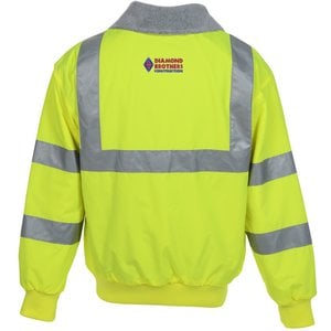 Additional Image 1 - a yellow jacket with grey stripes