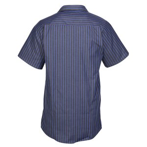 Additional Image 2 - a back view of a blue shirt