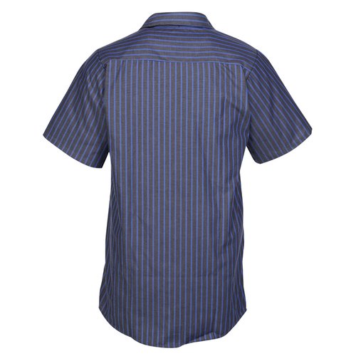 Additional Image 2 - a back view of a blue shirt