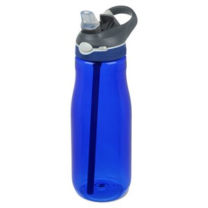 Additional Image 1 - a blue water bottle with a straw