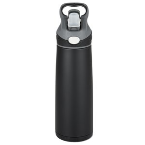 Additional Image 1 - a black water bottle with a ring